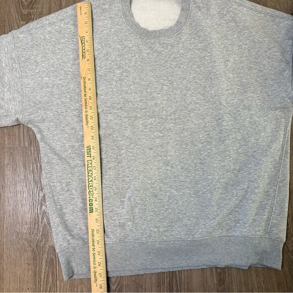 Beyond Yoga LuxeFleece Oversized Crewneck Sweatshirt Grey Sz L NF7947 Womens EUC - Picture 7 of 12